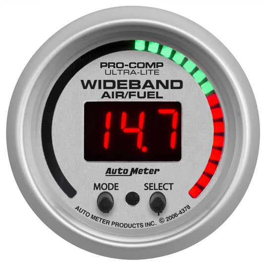 AutoMeter 2-1/16 in. WIDEBAND PRO PLUS AIR/FUEL RATIO 6:1-20:1 AFR ULTRA-LITE 4397