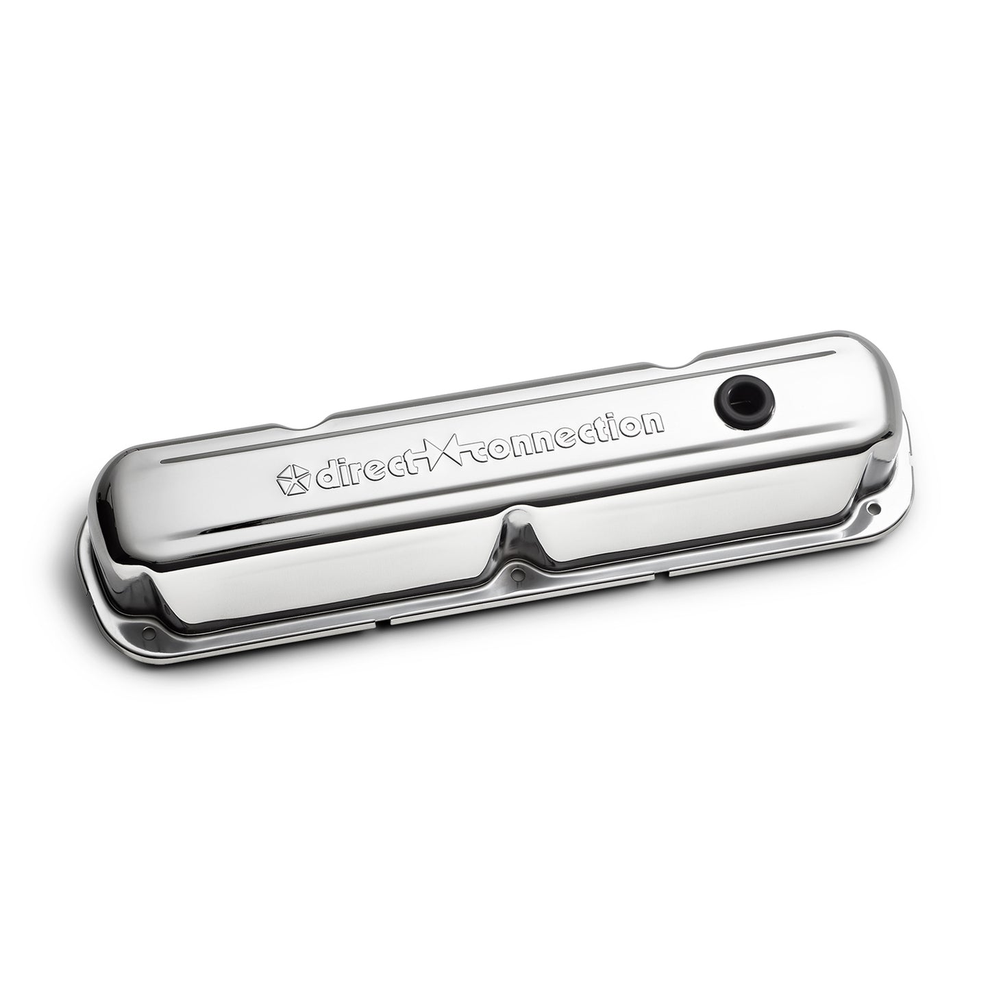 Proform Engine Valve Covers; Steel; Chrome; Direct Cxn Logo; Fits LA/Small Block Engines 440-301