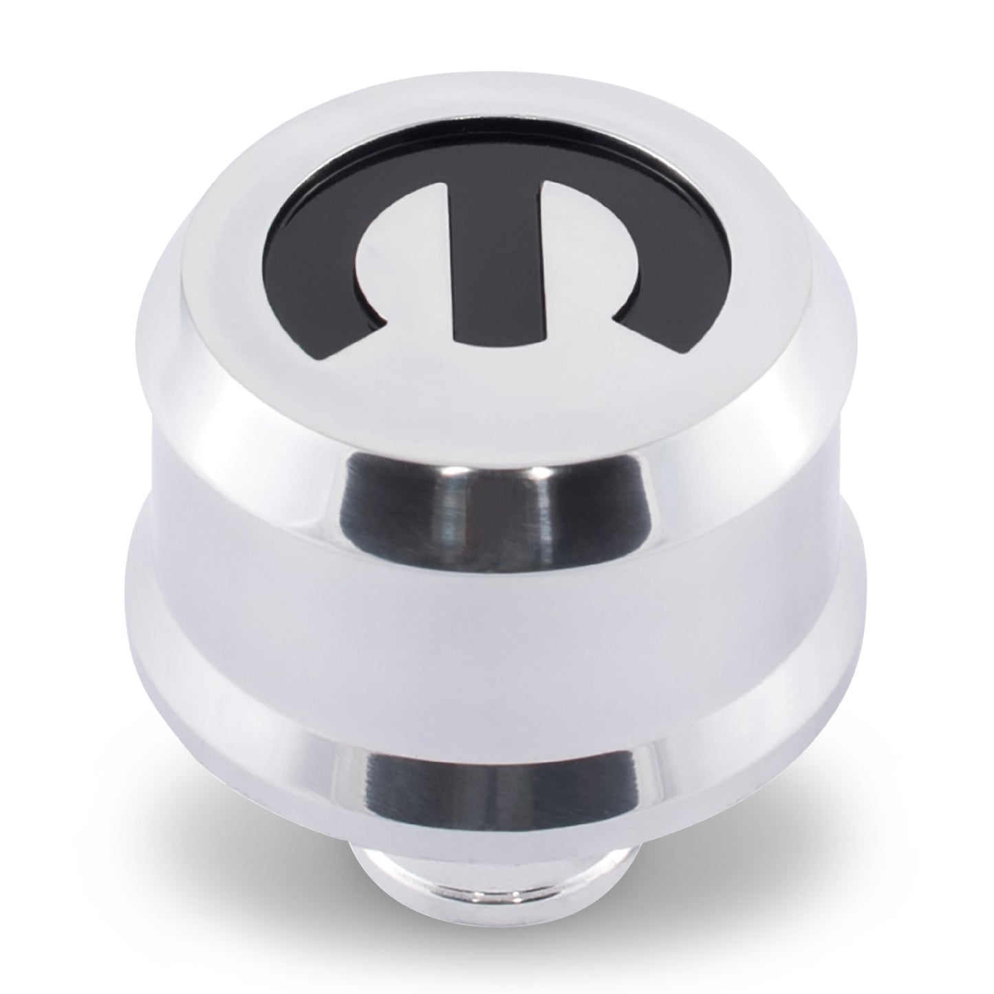 Proform Slant-Edge Aluminum Breather Cap; Recessed Mopar Emblem; Push-In; Polished 440-441