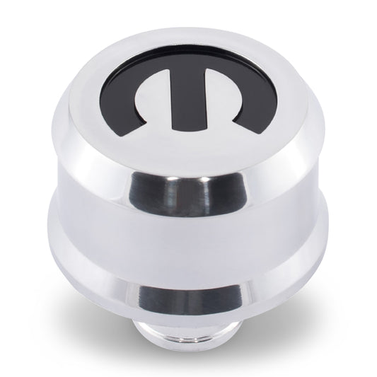 Proform Slant-Edge Aluminum Breather Cap; Recessed Mopar Emblem; Push-In; Polished 440-441