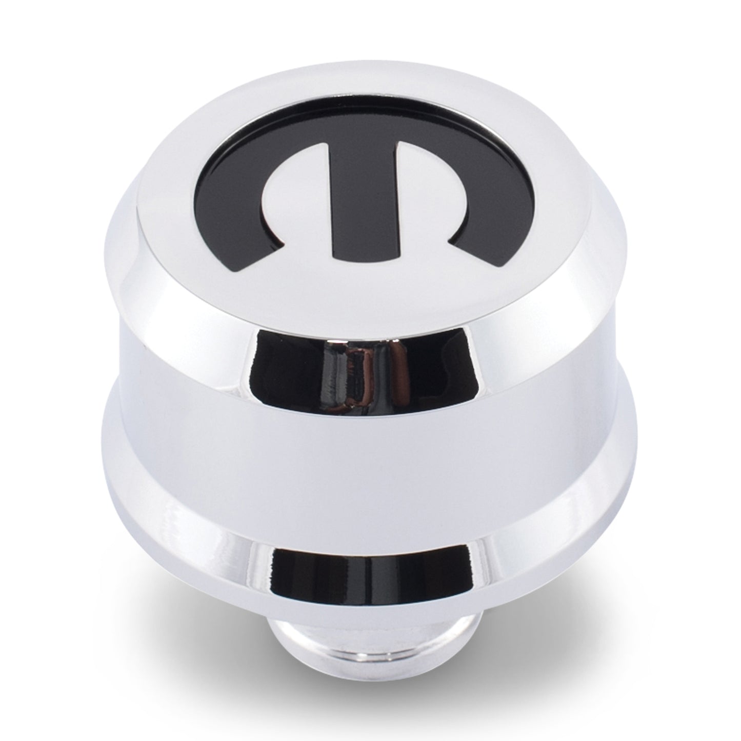 Proform Slant-Edge Aluminum Breather Cap; Recessed Mopar Emblem; Push-In; Chrome 440-442