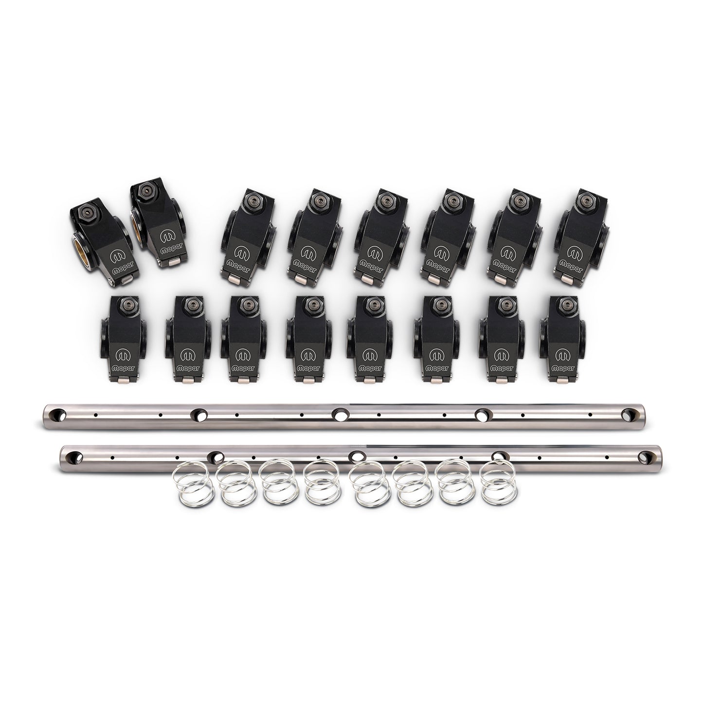Proform Roller Rocker Arm Set; 1.5; Shaft-Mount; MOPAR; Black; Fits BB Chrysler Engines 440-868