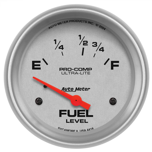 AutoMeter 2-5/8 in. FUEL LEVEL 16-158 O ULTRA-LITE 4418