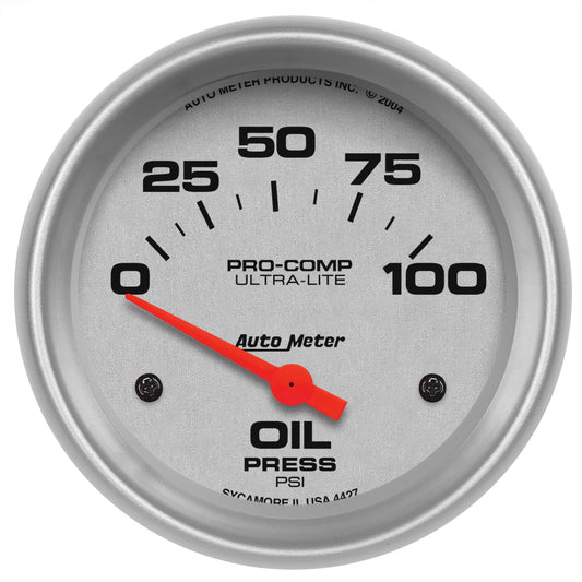 AutoMeter 2-5/8 in. OIL PRESSURE 0-100 PSI ULTRA-LITE 4427