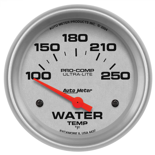 AutoMeter 2-5/8 in. WATER TEMPERATURE 100-250 Fahrenheit ULTRA-LITE 4437