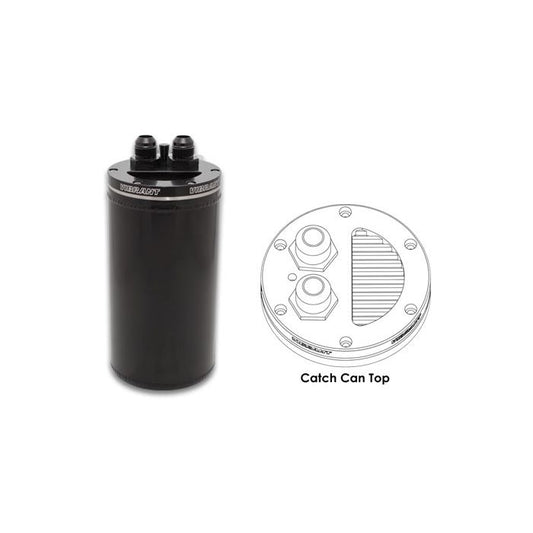 Vibrant Performance - 12695 - Universal Catch Can Recessed Filter Top - Anodized Black