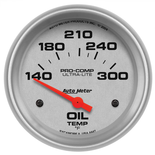 AutoMeter 2-5/8 in. OIL TEMPERATURE 140-300 Fahrenheit ULTRA-LITE 4447