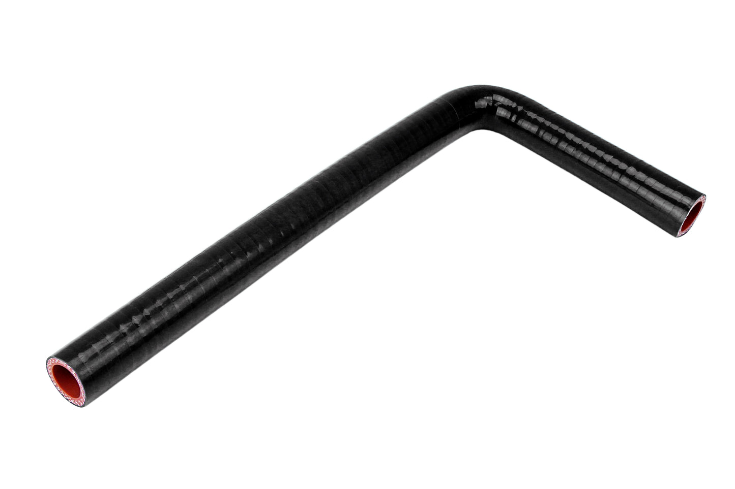 HPS Performance 90 Deg. Silicone Coupler High Temp 4-ply Reinforced 3/4" ID 5" & 18" Legs. HTSEC90-075-L5X18-BLK