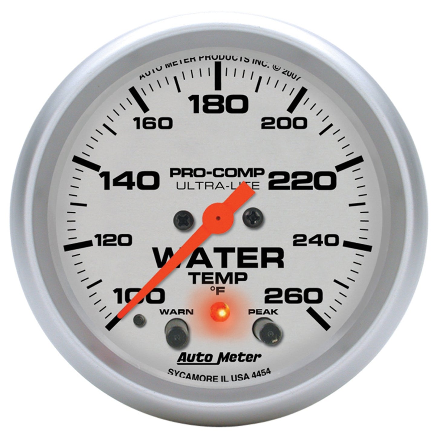 AutoMeter 2-5/8 in. WATER TEMPERATURE 100-260 Fahrenheit ULTRA-LITE 4454
