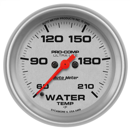AutoMeter 2-5/8 in. WATER TEMPERATURE 60-210 Fahrenheit ULTRA-LITE 4469