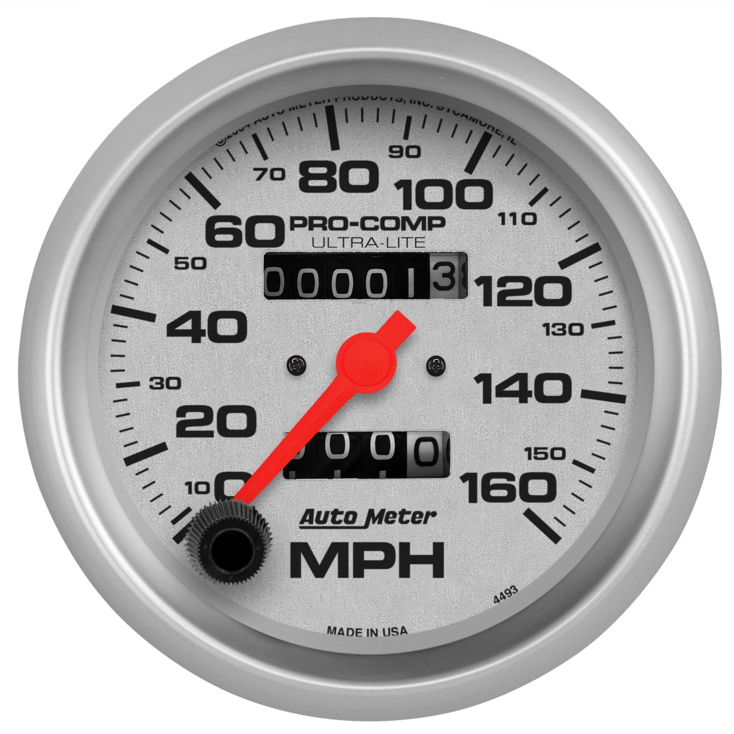 AutoMeter 3-3/8 in. SPEEDOMETER 0-160 MPH ULTRA-LITE 4493