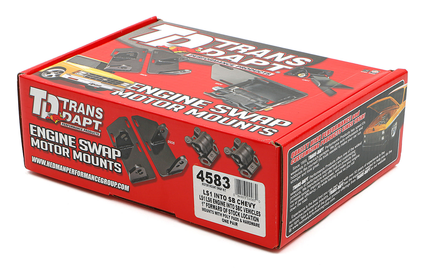 Trans-Dapt Performance Ls1 Engine Swap Kit 1 In. Forward- Urethane Pads 4583