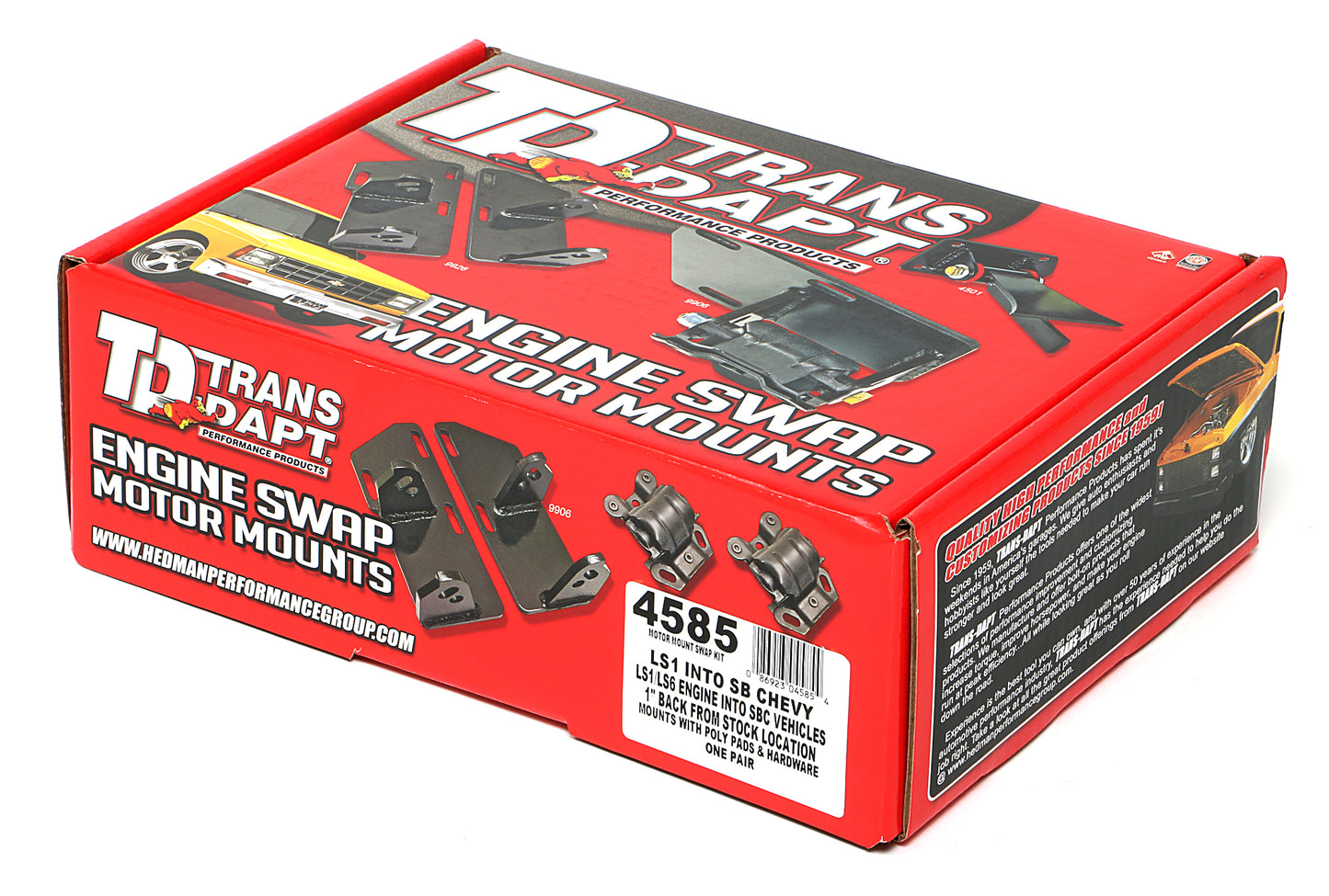 Trans-Dapt Performance Ls1 Engine Swap Kit 1 In. Back- Urethane Pads 4585