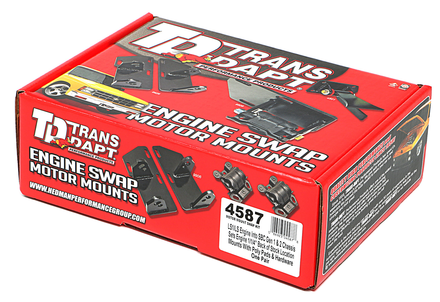 Trans-Dapt Performance Mount Kit-Ls Into Sbc Chassis 1 1/4 In. Back W/ Poly Pads 4587