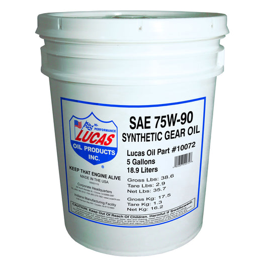 Lucas Oil Products Synthetic SAE 75W-90 Trans & Diff Lube 10072