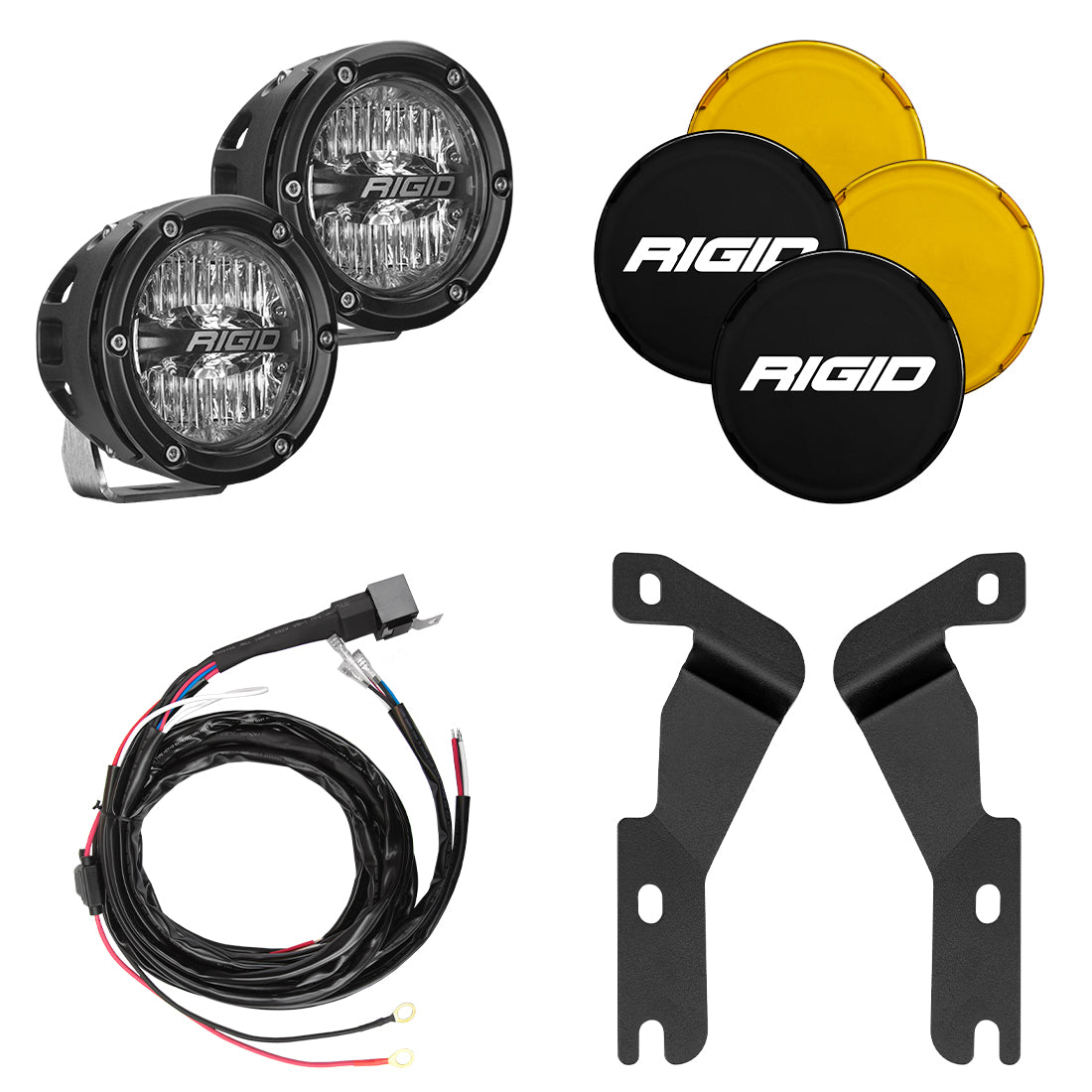 RIGID Industries 2016-2020 Toyota Tacoma A-Pillar Light Kit Includes 4In 360-Series Drive 46708