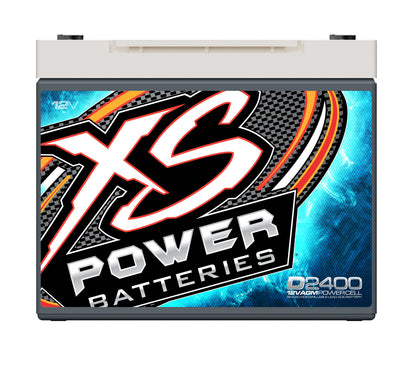 XS Power Batteries 12V AGM D Series Batteries - M6 Terminal Bolts Included 3500 Max Amps D2400