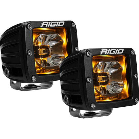 RIGID Industries Radiance Pod With Amber Backlight Surface Mount Black Housing Pair 20204