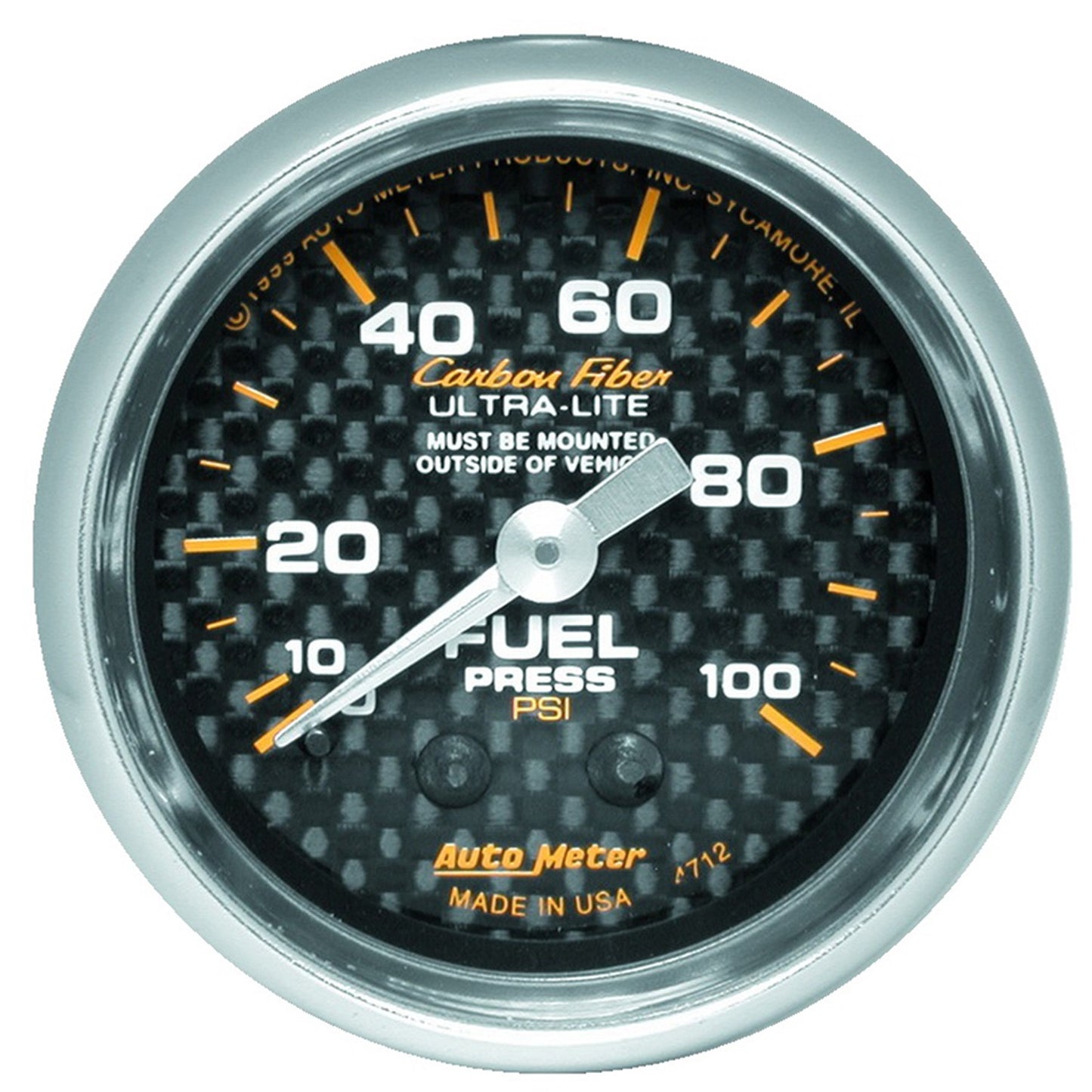 AutoMeter 2-1/16 in. FUEL PRESSURE 0-100 PSI CARBON FIBER 4712