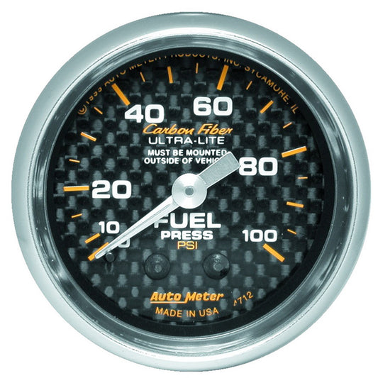 AutoMeter 2-1/16 in. FUEL PRESSURE 0-100 PSI CARBON FIBER 4712