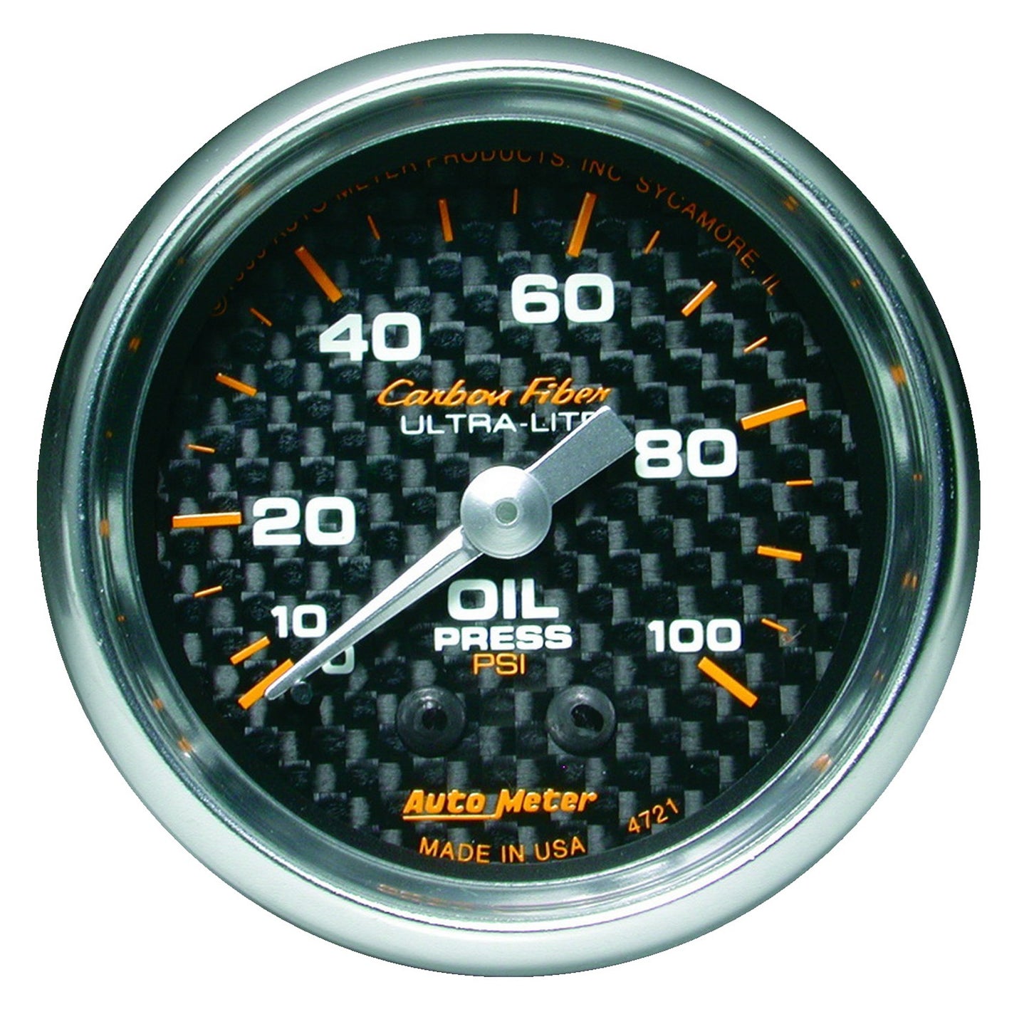 AutoMeter 2-1/16 in. OIL PRESSURE 0-100 PSI CARBON FIBER 4721