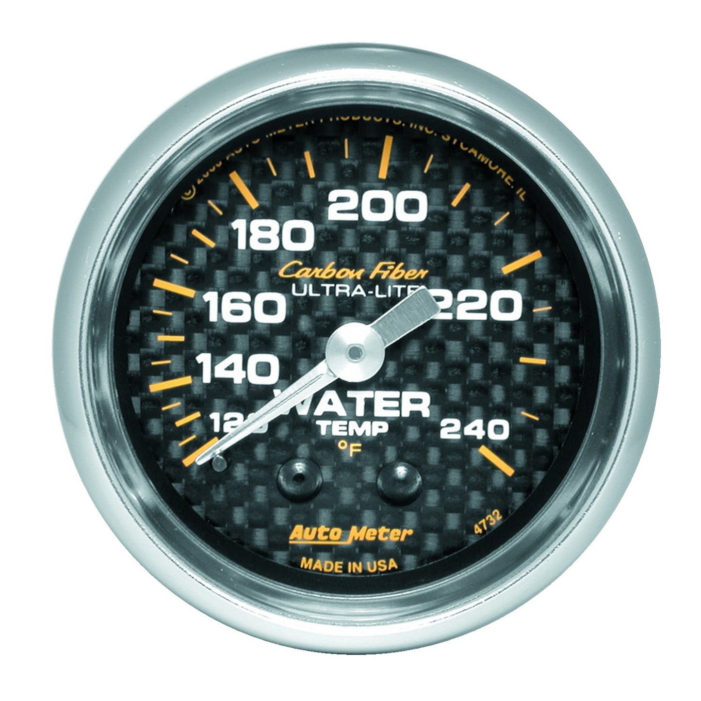 AutoMeter 2-1/16 in. WATER TEMPERATURE 120-240 Fahrenheit CARBON FIBER 4732