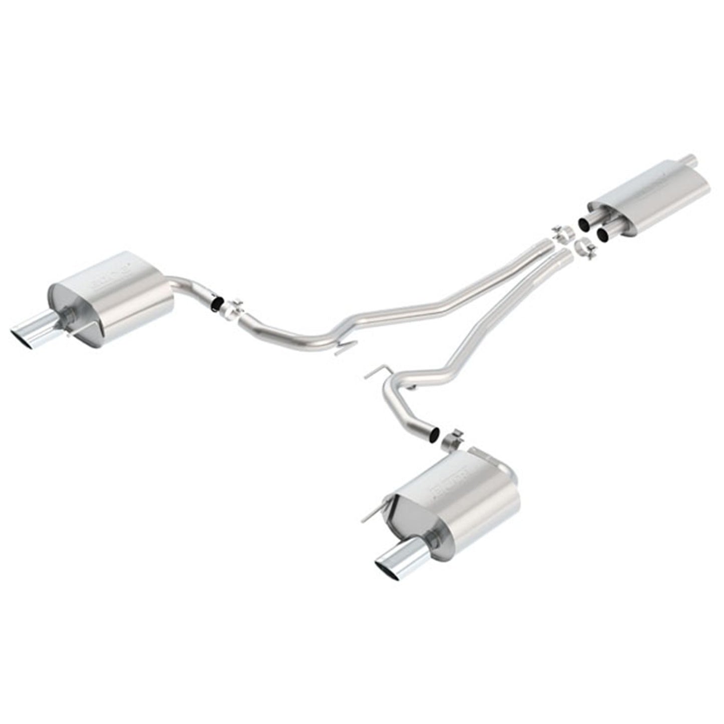 Borla 2015-2019 Ford Mustang 2.3L EcoBoost Cat-Back Exhaust System EC-Type Approved Touring 1014039