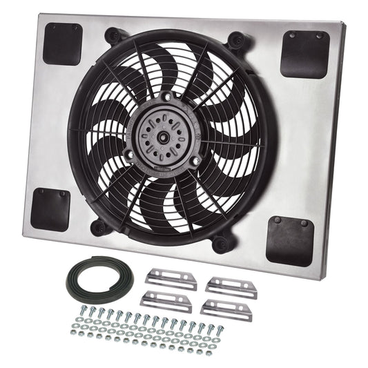Derale Powerpack - High Output Single 14" Electric RAD Fan/Aluminum Shroud Kit 16827