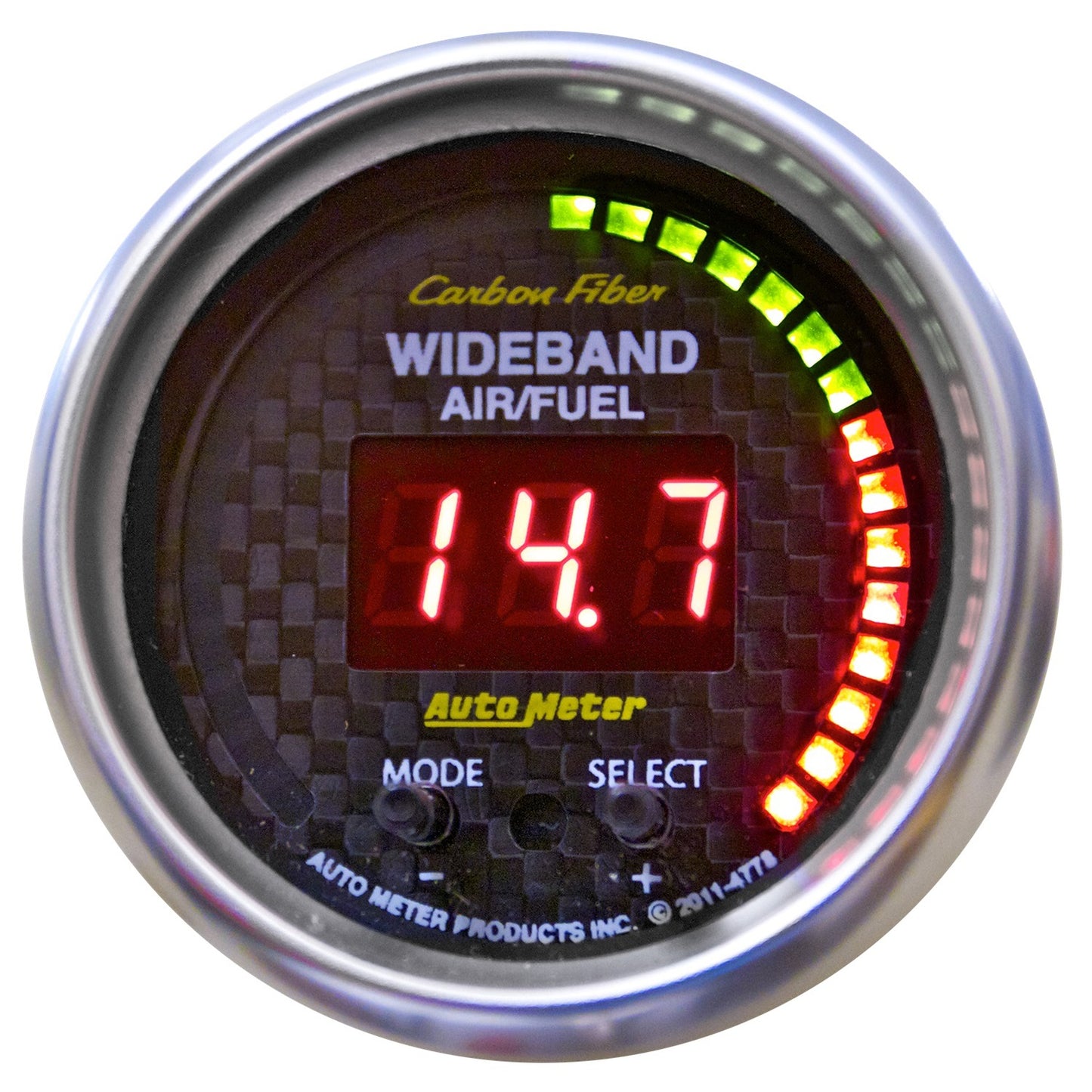 AutoMeter 2-1/16 in. WIDEBAND PRO AIR/FUEL RATIO 6:1-20:1 AFR CARBON FIBER 4778
