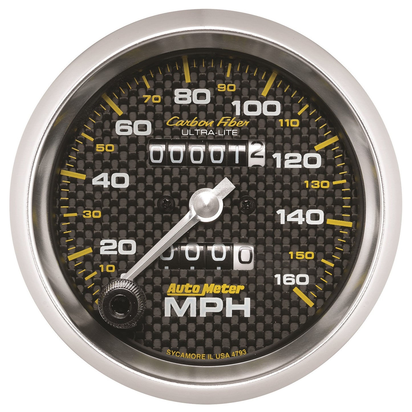 AutoMeter 3-3/8 in. SPEEDOMETER 0-160 MPH CARBON FIBER 4793