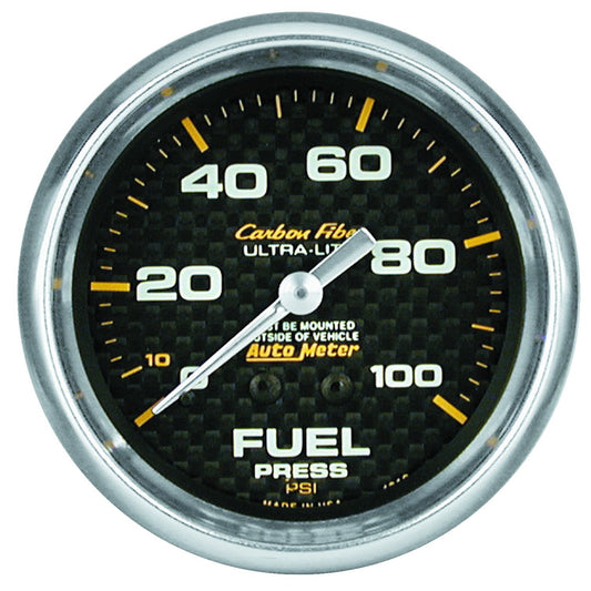 AutoMeter 2-5/8 in. FUEL PRESSURE 0-100 PSI CARBON FIBER 4812