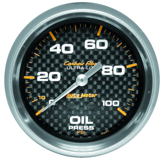 AutoMeter 2-5/8 in. OIL PRESSURE 0-100 PSI CARBON FIBER 4821