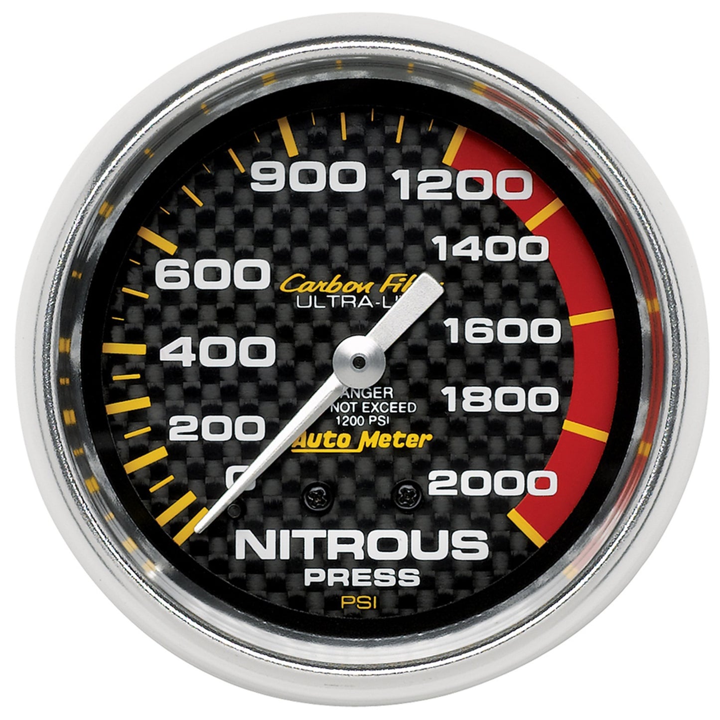 AutoMeter 2-5/8 in. NITROUS PRESSURE 0-2000 PSI CARBON FIBER 4828