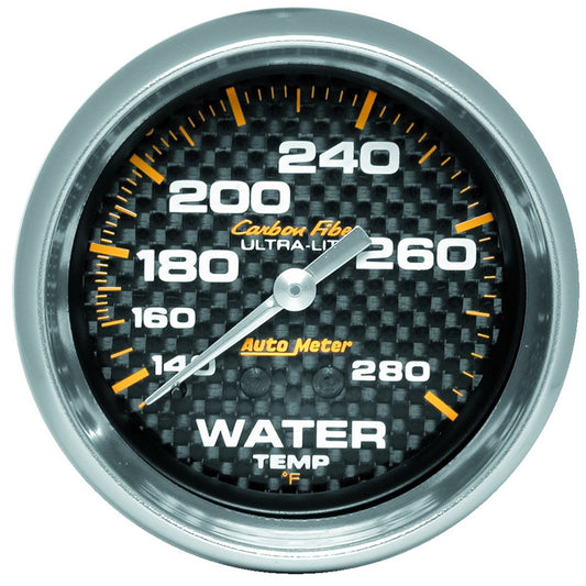 AutoMeter 2-5/8 in. WATER TEMPERATURE 140-280 Fahrenheit CARBON FIBER 4831