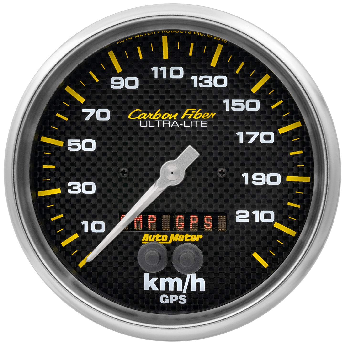 AutoMeter 5 in. GPS SPEEDOMETER 0-225 KM/H CARBON FIBER 4881-M