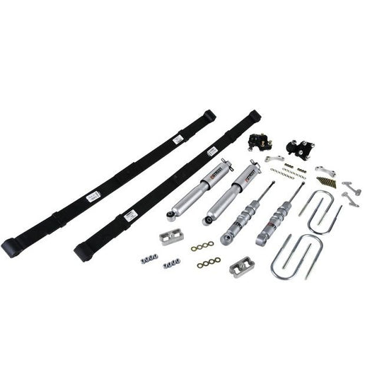 BELLTECH 604SP LOWERING KITS Front And Rear Complete Kit W/ Street Performance Shocks 2004-2012 Chevrolet Colorado/Canyon (Ext Cab & Std Cab) Z85 suspension 2 in. F/4 in. R drop W/ Street Performance Shocks