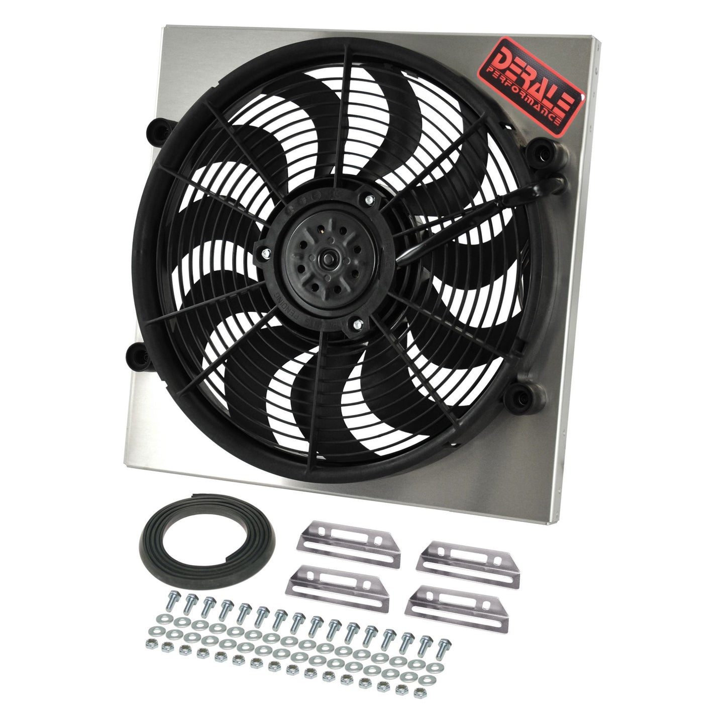 Derale Powerpack - High Output Single 17" Electric RAD Fan/Aluminum Shroud Kit 16818