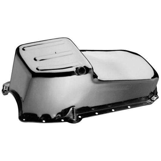 Proform Oil Pan; Street Type Unit; Chrome Plated Steel; Fits Small Block Chevy 1965-1979 66162