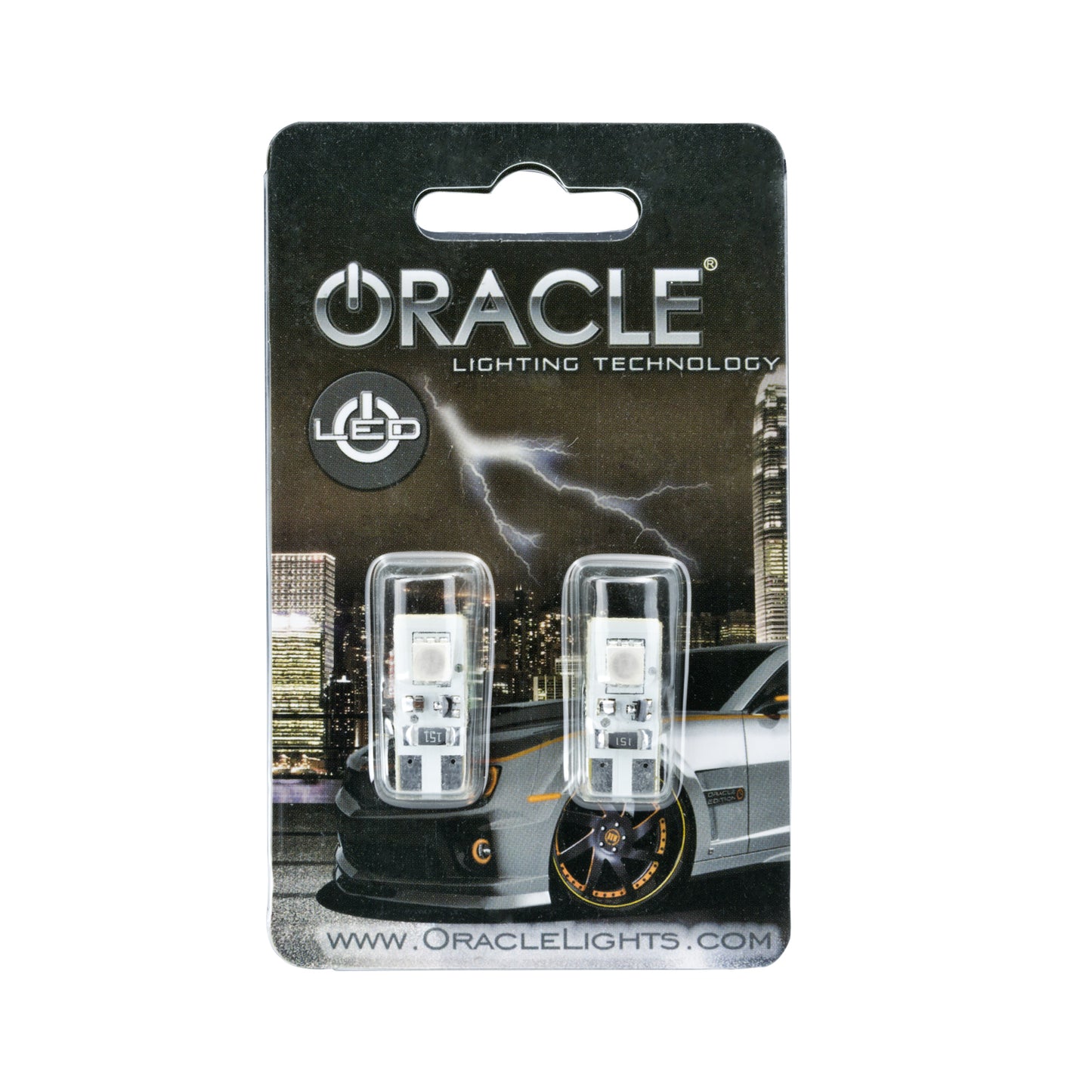 Oracle Lighting 4903-003 - ORACLE T10 2 LED 3 Chip Flank Bulb (Pair) - Red