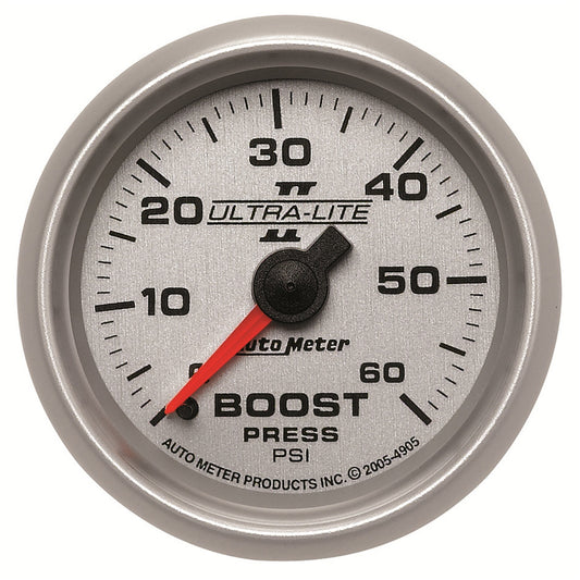 AutoMeter 2-1/16 in. BOOST 0-60 PSI ULTRA-LITE II 4905