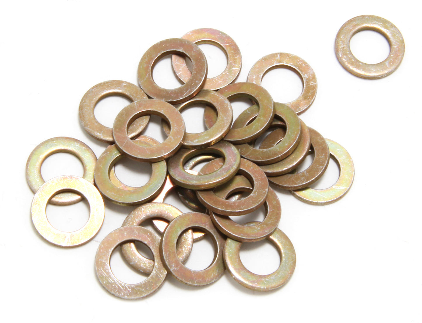 Trans-Dapt Performance 5/16 In. Valve Cover Flat Washers (25 Per Pkg.)- Yellow Zinc 4913