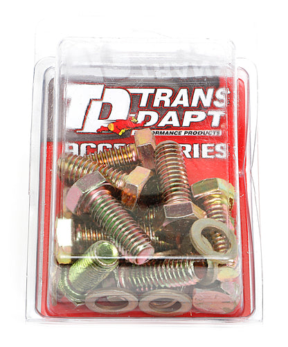Trans-Dapt Performance Intake Manifold Bolts; 3/8 In.-16 X 1 In. Hex Head (12 Bolts); Grade 8- Yellow Zinc 4923