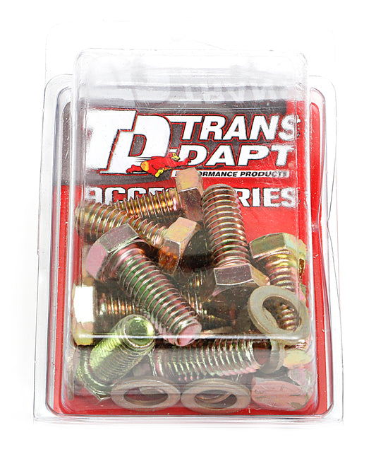 Trans-Dapt Performance Intake Manifold Bolts; 3/8 In.-16 X 1 In. Hex Head (12 Bolts); Grade 8- Yellow Zinc 4923