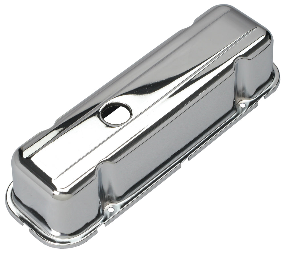 Trans-Dapt Performance Traditional Design Valve Covers; Short; Buick 231 V6- Chrome 4964