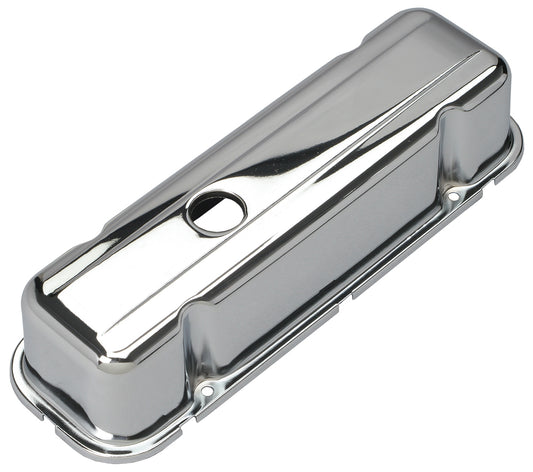 Trans-Dapt Performance Traditional Design Valve Covers; Short; Buick 231 V6- Chrome 4964