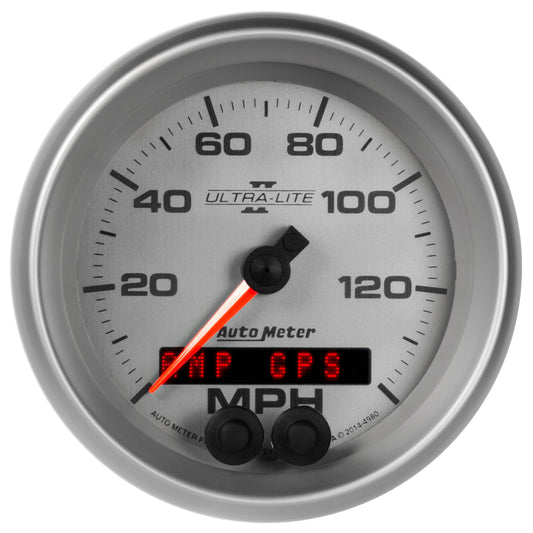 AutoMeter 3-3/8 in. GPS SPEEDOMETER 0-140 MPH ULTRA-LITE II 4980