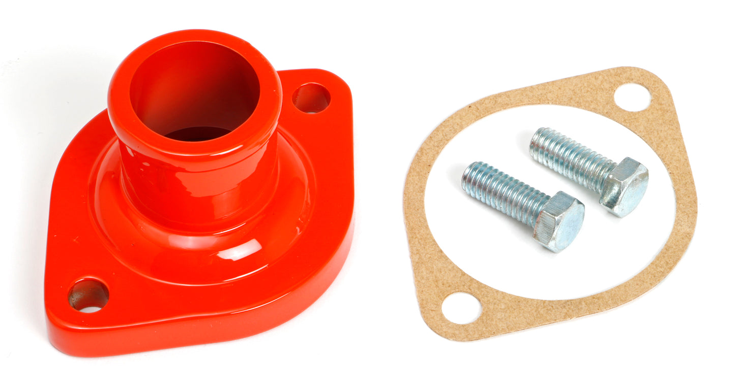 Trans-Dapt Performance Mopar V8 Water Neck (Thermostat Housing); Orange Powder-Coated 4991
