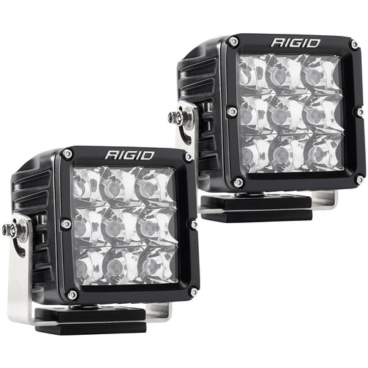 RIGID Industries D-XL PRO LED Light Spot Optic Surface Mount Black Housing Pair 322213