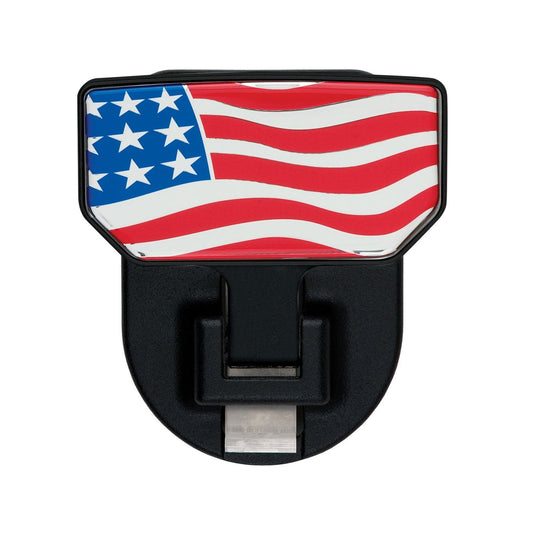 CARR - 183032 - HD Universal Hitch Step; Fits 2 In. Receiver; Black; American Flag; Single