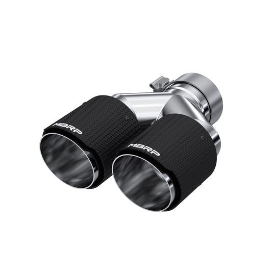 MBRP Exhaust Tip; 4in OD Out; 3in ID; 9.87in Length; Dual Wall; Carbon Fiber T5182CF